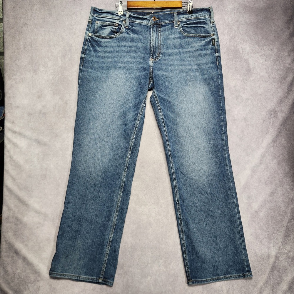 Silver Jeans Co Zac Relaxed Fit Straight Leg Blue Denim Jeans Mens 38x34 M42411